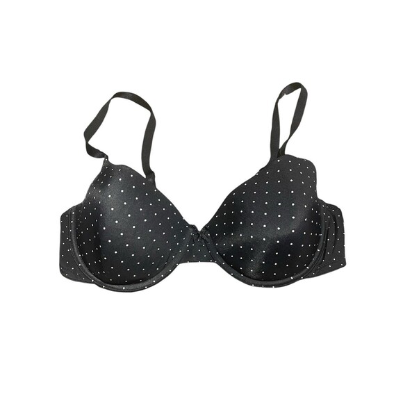 Ellen Tracy Women’s Bra Blue Polka Dot 36C 59378P2 Underwire T-shirt Bra - Picture 1 of 3